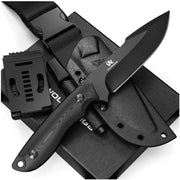 Wolfgangs Outdoor-Messer AMBULO mit Kydex Holster - D2 Stahl inkl. Survival Kit