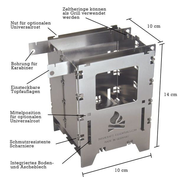 BUSHCRAFT ESSENTIALS Hobo Stove Bushbox LF Set